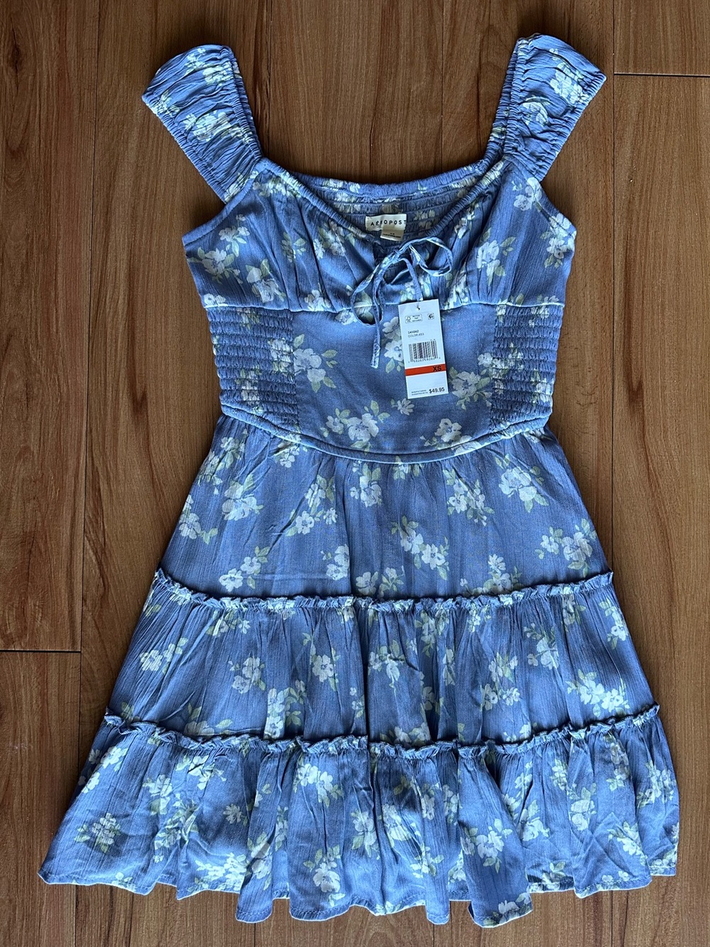 Aeropostale Women’s Blue Floral Tiered Sundress NWT Size XS